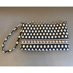 Vintage Vera Bradley Quilted Bag Retired Chanticleer Egg Pattern Wristlet